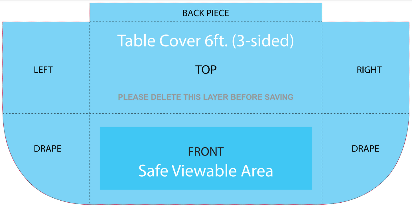 6' Digitally Printed Table Throw Cover