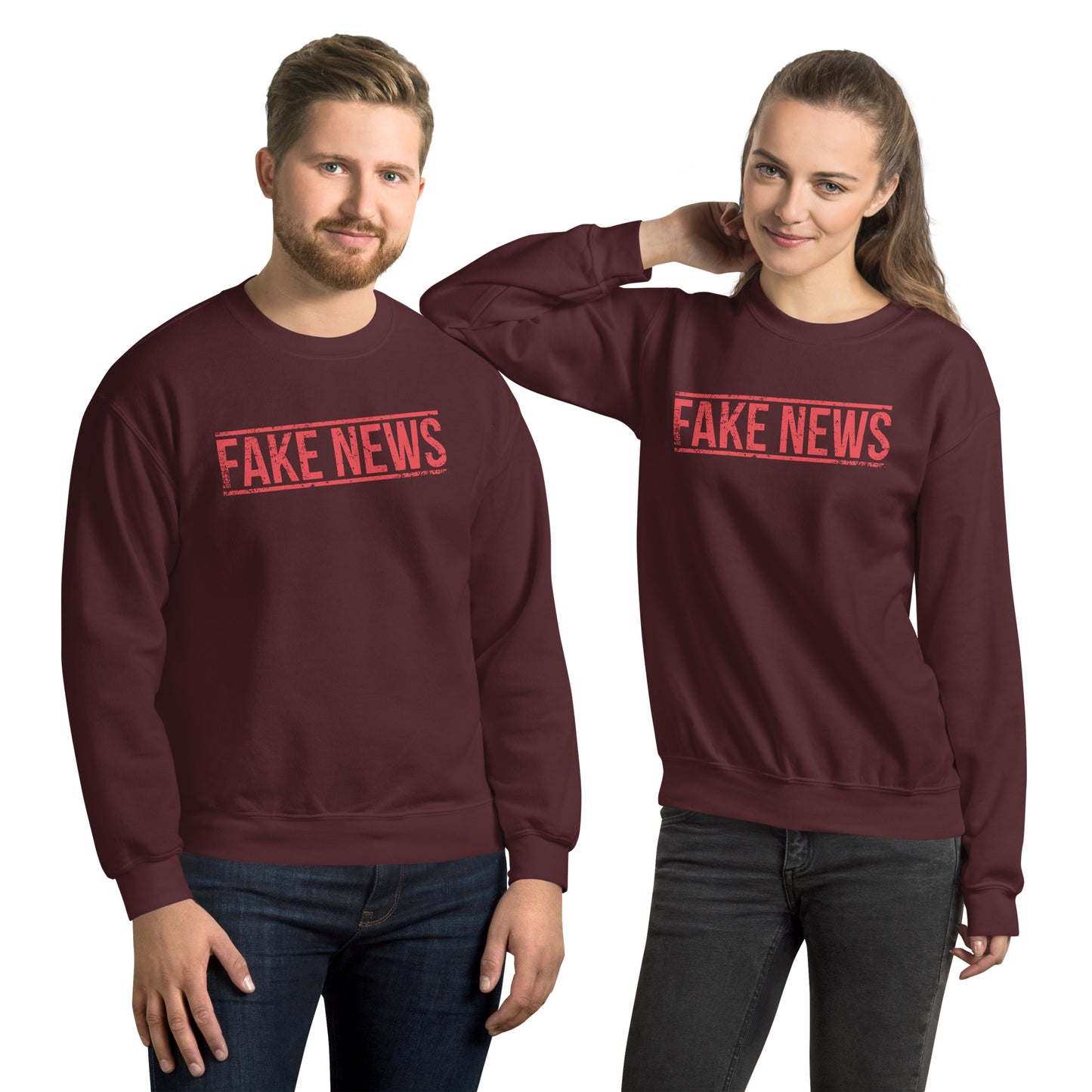 FAKE NEWS USA Unisex Sweatshirt Pre-Shrunk